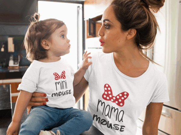Polera Madre e Hija Mamá Mouse & Mini Mouse