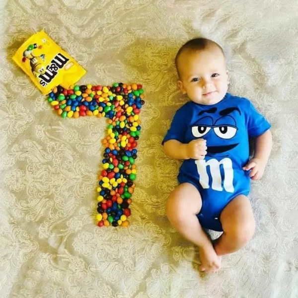Body Cumple Mes Bebé m&m - Imagen 8
