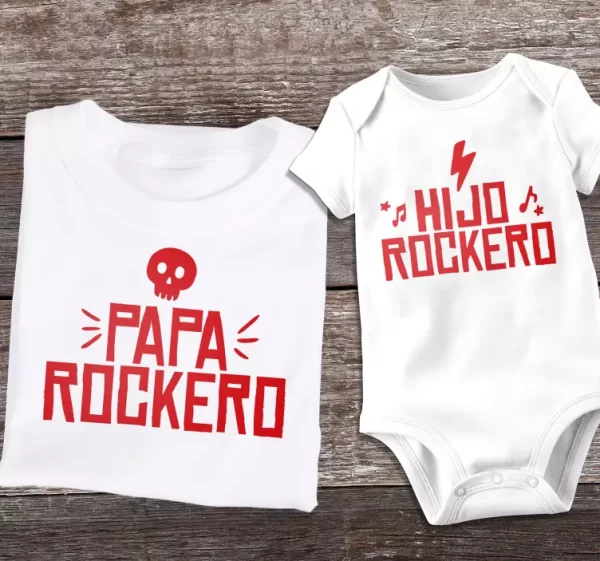 polera padre e hijo rockeros