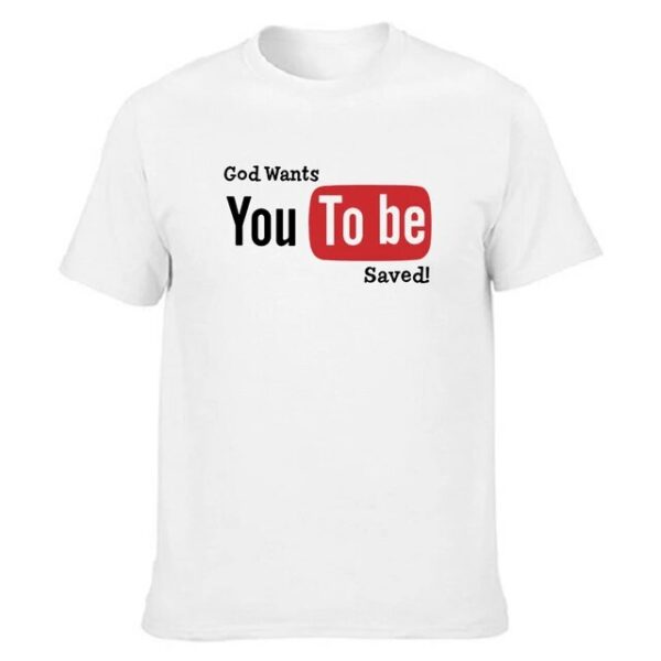 Poleras Cristianas "God wants  YouTube Saved" - Imagen 2
