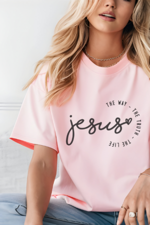 Polera Cristiana Jesús, el camino, la verdad, la vida