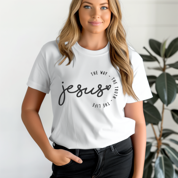 Polera Cristiana Jesús, el camino, la verdad, la vida