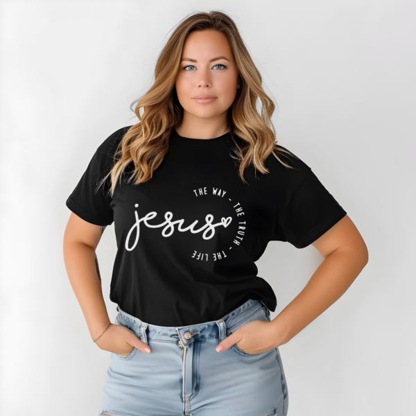 Polera Cristiana Jesús, el camino, la verdad, la vida