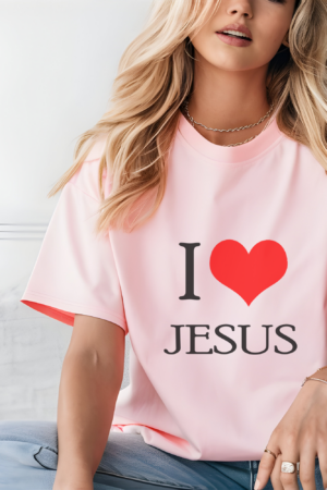 Poleras cristianas I Love Jesús (2)