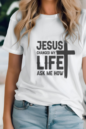 Poleras cristianas Jesús changed my life