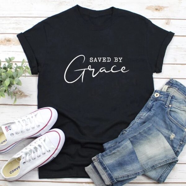 Polera cristiana Saved By Grace