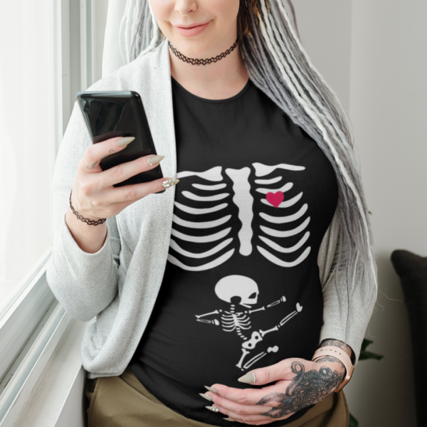 Polera calavera para embarazadas