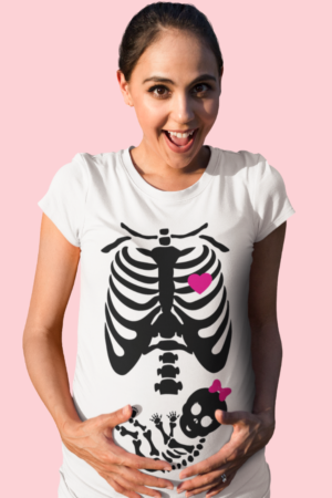polera esqueleto niña
