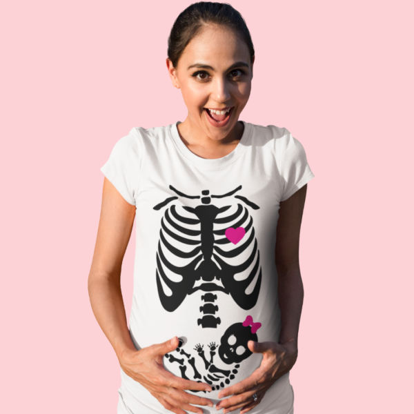 polera esqueleto niña