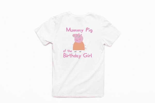 Tematica De Cumpleaños - Poleras Peppa Pig Birthday Girl - Imagen 6