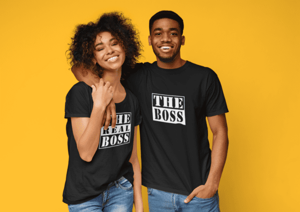 Polera para parejas the boss the real boss