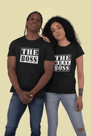 Polera para parejas the boss the real boss