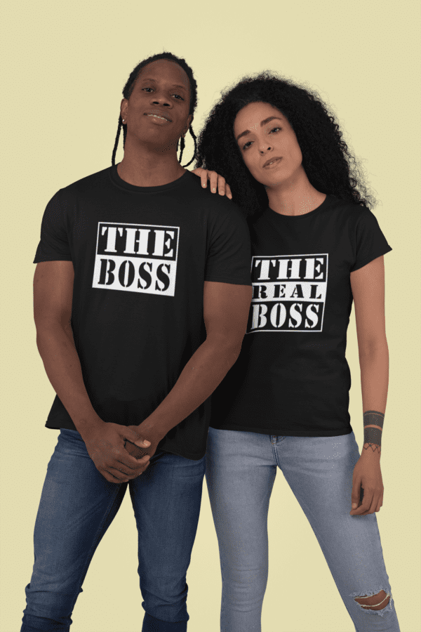 Polera para parejas the boss the real boss