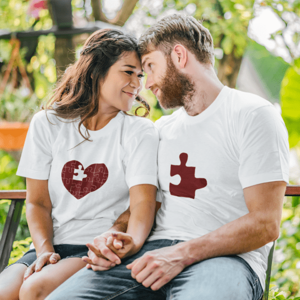 Poleras para Parejas Parte de mi Corazón