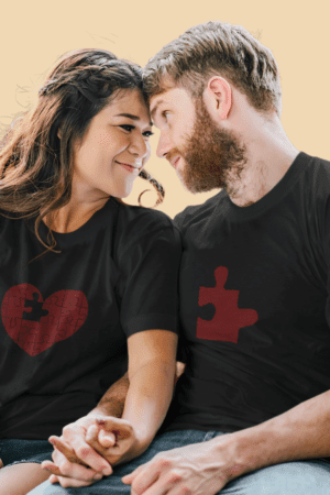 Poleras para Parejas Parte de mi Corazón