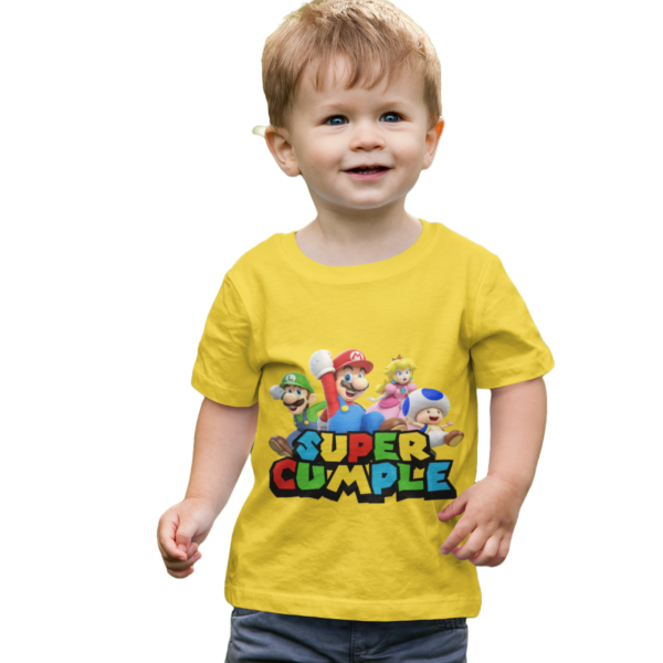 Polera de Mario Bros 3D Super Cumple