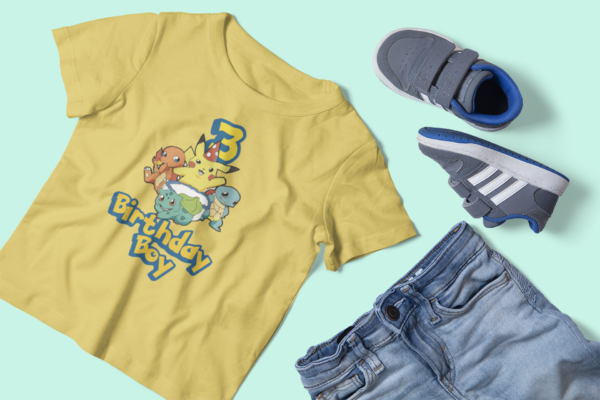 Polera de Pokemon con numero