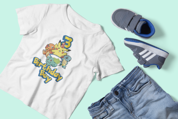 Polera de Pokemon con numero