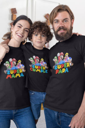 Polera de Super Mario Bros Papá - Mamá