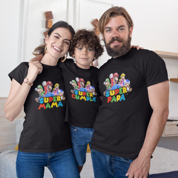 Polera de Super Mario Bros Papá - Mamá