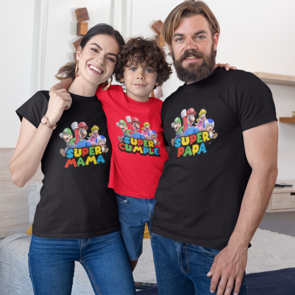 Polera de Super Mario Bros Papá - Mamá