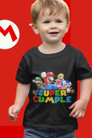 Polera de Mario Bros 3D Super Cumple