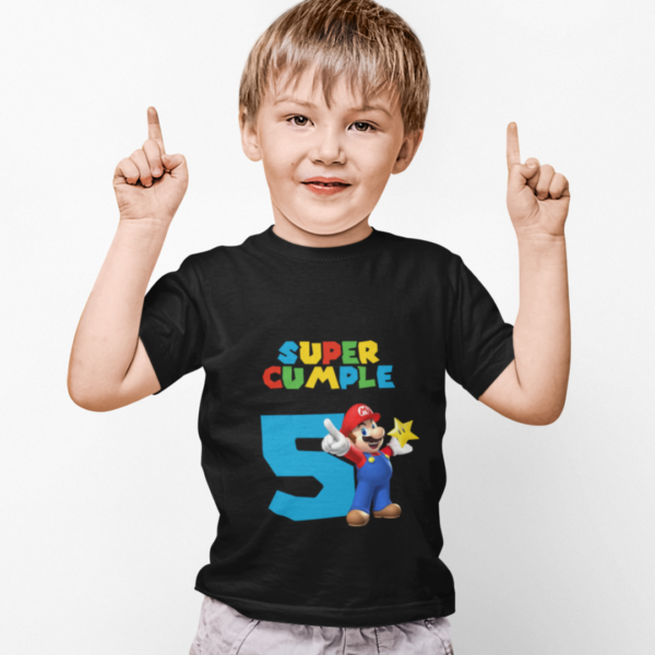 Polera de Mario Bros Super Cumple con numero - Imagen 14