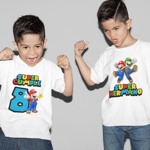 polera de mario bros super hermano