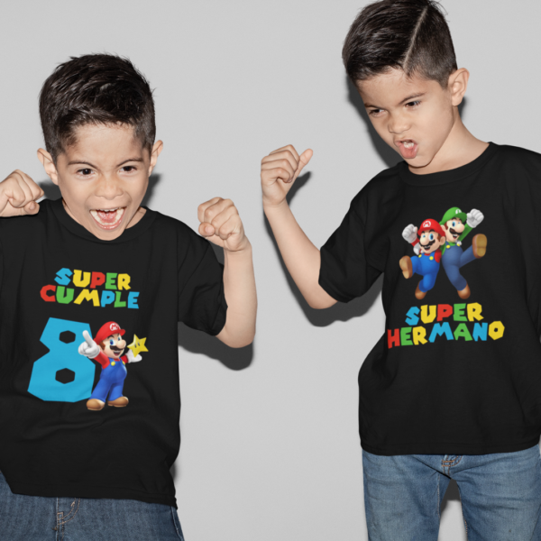 polera de mario bros super hermano