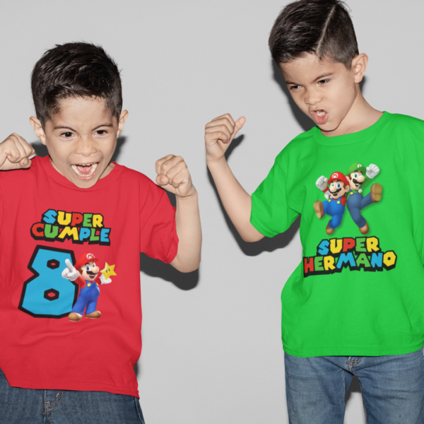 polera de mario bros super hermano