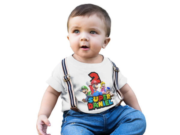 Polera Personalizada de Mario Bros 3D