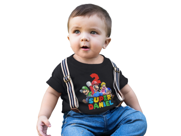 Polera Personalizada de Mario Bros 3D