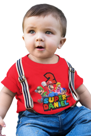 Polera Personalizada de Mario Bros 3D