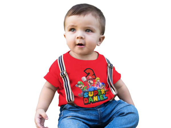 Polera Personalizada de Mario Bros 3D