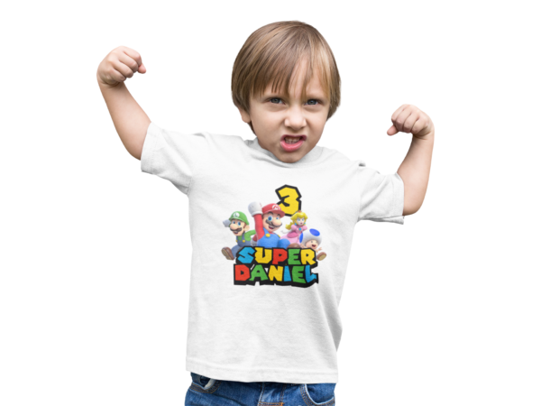 Polera Personalizada de Mario Bros 3D