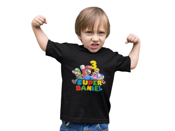 Polera Personalizada de Mario Bros 3D