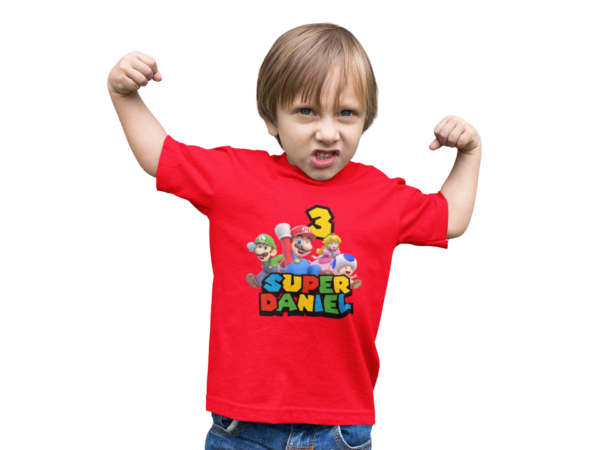 Polera Personalizada de Mario Bros 3D