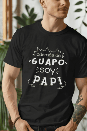 POLERA PARA PAPA ADEMAS DE GUAPO SOY PAPI