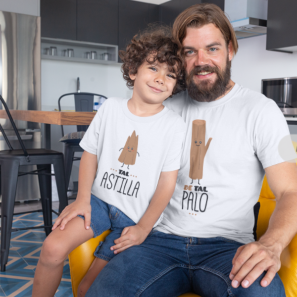 Poleras Para Papá e hij@ de tal palo tal astilla - Imagen 4
