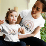 Regalo para mamá, Polera arcoiris mamá-mini